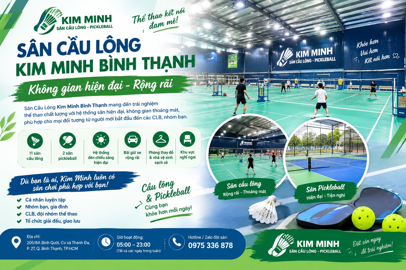 Sân Cầu Lông Kim Minh Bình Thạnh – Top 5 Lý Do Là Điểm Đến Lý Tưởng Dành Cho Bạn